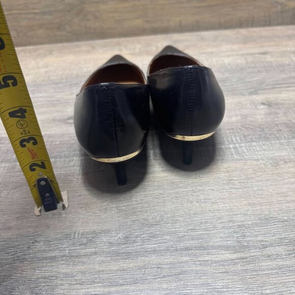 Calvin Klein Gabrianna Black Leather Pumps Women's Size 9.5 - Picture 3 of 7